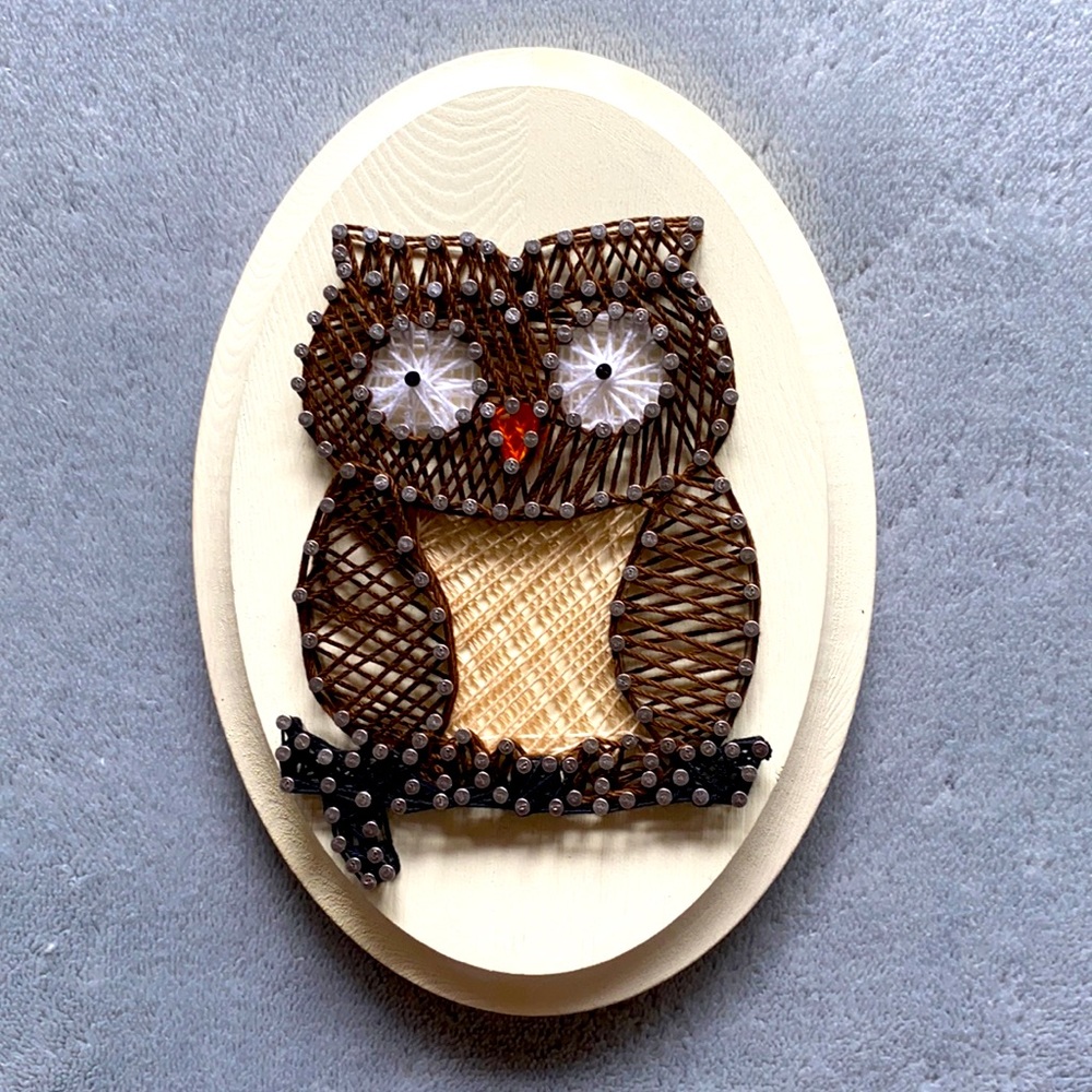 New String art owl on branch